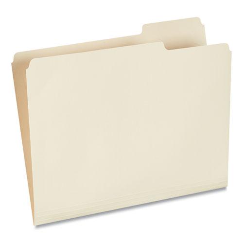 Top Tab File Folders, 1/3-Cut Tabs: Right Position, Letter Size, 0.75" Expansion, Manila, 100/Box. Picture 1