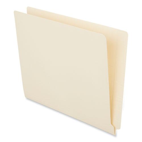 Deluxe Reinforced End Tab Folders, Straight Tabs, Letter Size, 0.75" Expansion, Manila, 100/Box. Picture 4