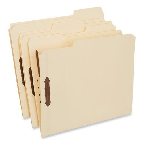 Deluxe Reinforced Top Tab Fastener Folders, 0.75" Expansion, 2 Fasteners, Letter Size, Manila Exterior, 50/Box. Picture 1