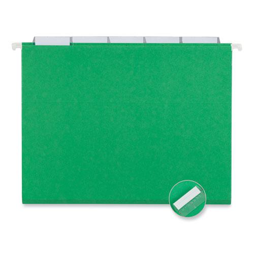 Deluxe Bright Color Hanging File Folders, Letter Size, 1/5-Cut Tabs, Bright Green, 25/Box. Picture 4