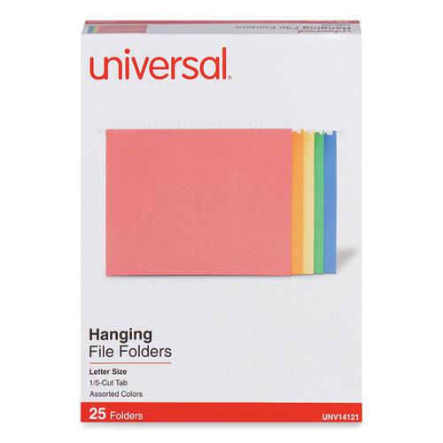 Deluxe Bright Color Hanging File Folders, Letter Size, 1/5-Cut Tabs, Assorted Colors, 25/Box. Picture 4