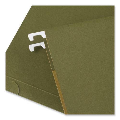 Box Bottom Hanging File Folders, 1" Capacity, Letter Size, 1/5-Cut Tabs, Standard Green, 25/Box. Picture 4