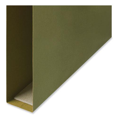 Box Bottom Hanging File Folders, 1" Capacity, Letter Size, 1/5-Cut Tabs, Standard Green, 25/Box. Picture 5