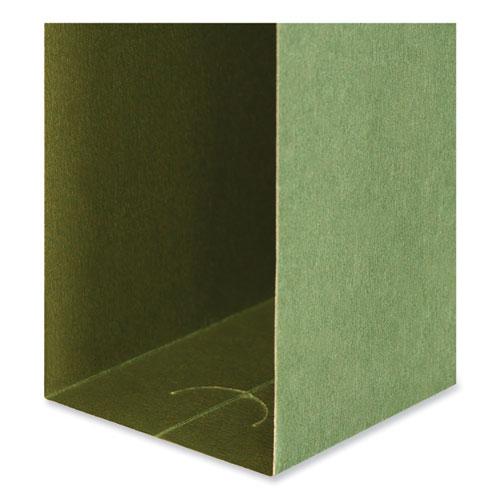 Box Bottom Hanging File Folders, 2" Capacity, Letter Size, 1/5-Cut Tabs, Standard Green, 25/Box. Picture 4