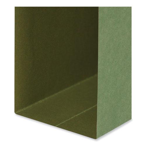 Box Bottom Hanging File Folders, 3" Capacity, Letter Size, 1/5-Cut Tabs, Standard Green, 25/Box. Picture 4