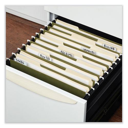 Box Bottom Hanging File Folders, 1" Capacity, Legal Size, 1/5-Cut Tabs, Standard Green, 25/Box. Picture 3