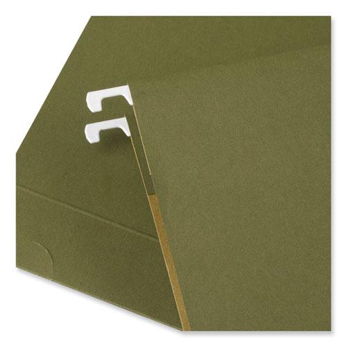Box Bottom Hanging File Folders, 2" Capacity, Legal Size, 1/5-Cut Tabs, Standard Green, 25/Box. Picture 3