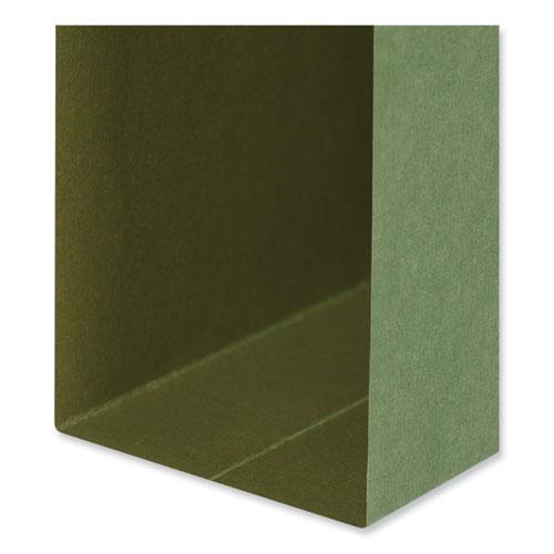 Box Bottom Hanging File Folders, 3" Capacity, Legal Size, 1/5-Cut Tabs, Standard Green, 25/Box. Picture 5