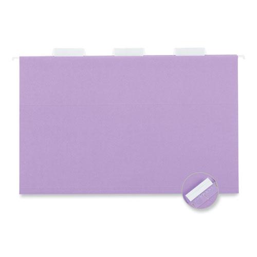 Deluxe Bright Color Hanging File Folders, Legal Size, 1/5-Cut Tabs, Violet, 25/Box. Picture 5