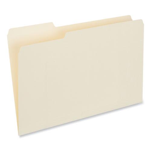 Top Tab File Folders, 1/3-Cut Tabs: Left Position, Legal Size, 0.75" Expansion, Manila, 100/Box. Picture 1