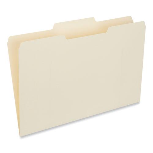 Top Tab File Folders, 1/3-Cut Tabs: Center Position, Legal Size, 0.75" Expansion, Manila, 100/Box. Picture 3