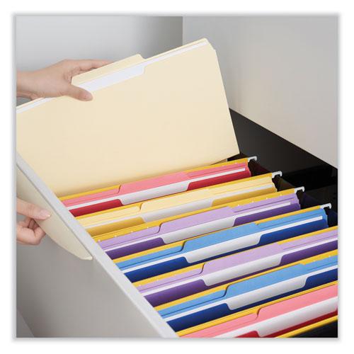 Interior File Folders, 1/3-Cut Tabs: Assorted, Legal Size, 9.5-pt Manila, 100/Box. Picture 4