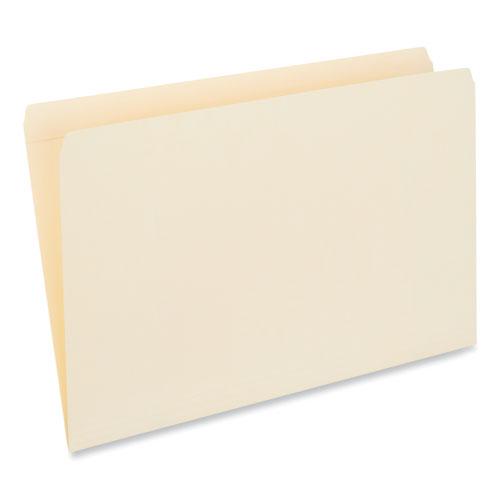 Double-Ply Top Tab Manila File Folders, Straight Tabs, Legal Size, 0.75" Expansion, Manila, 100/Box. Picture 1