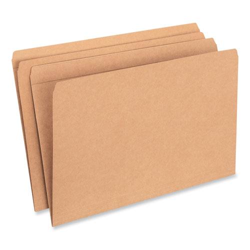 Reinforced Kraft Top Tab File Folders, Straight Tabs, Legal Size, 0.75" Expansion, Brown, 100/Box. Picture 1