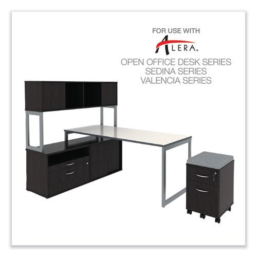 Alera Open Office Desk Series Low File Cabinet Credenza, 2-Drawer: Pencil/File,Legal/Letter,1 Shelf,Espresso,29.5x19.13x22.88. Picture 6