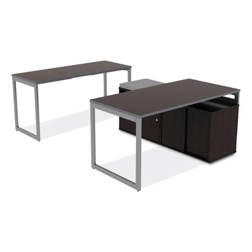 Alera Open Office Desk Series Low File Cabinet Credenza, 2-Drawer: Pencil/File,Legal/Letter,1 Shelf,Espresso,29.5x19.13x22.88. Picture 8