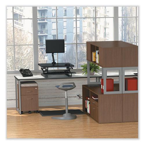 Alera Open Office Desk Series Low File Cabinet Credenza, 2-Drawer: Pencil/File, Legal/Letter, 1 Shelf,Walnut,29.5x19.13x22.88. Picture 6