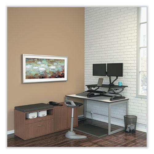 Alera Open Office Desk Series Low File Cabinet Credenza, 2-Drawer: Pencil/File, Legal/Letter, 1 Shelf,Walnut,29.5x19.13x22.88. Picture 10