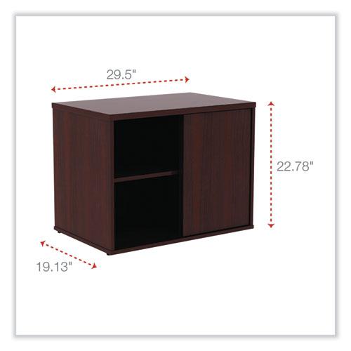 Alera Open Office Low Storage Cab Cred, 29.5w x 19.13d x 22.78h, Mahogany. Picture 2