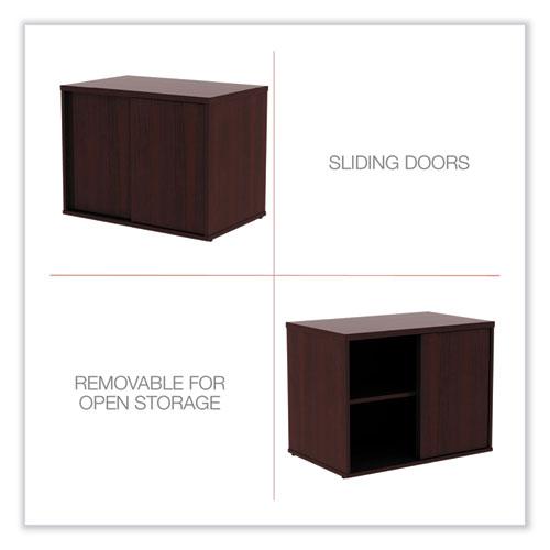 Alera Open Office Low Storage Cab Cred, 29.5w x 19.13d x 22.78h, Mahogany. Picture 3