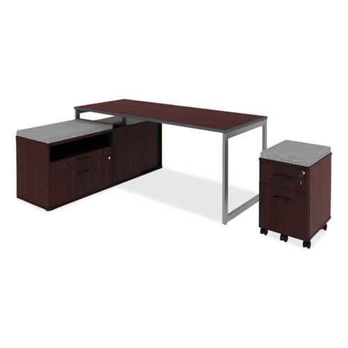 Alera Open Office Low Storage Cab Cred, 29.5w x 19.13d x 22.78h, Mahogany. Picture 9