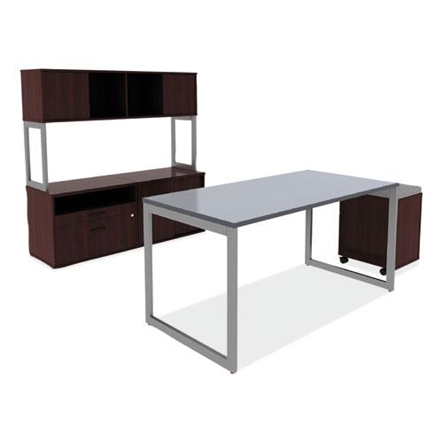 Alera Open Office Low Storage Cab Cred, 29.5w x 19.13d x 22.78h, Mahogany. Picture 10