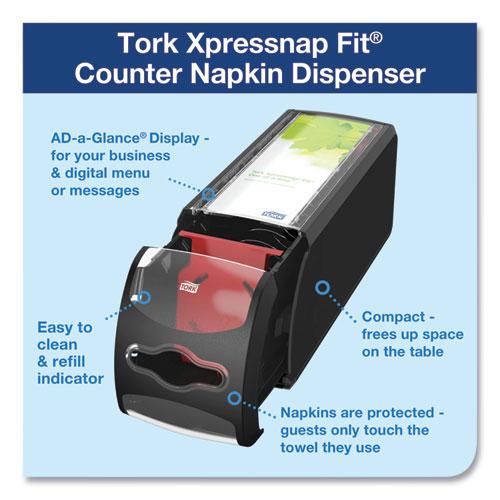 Xpressnap Fit Napkin Dispenser, Countertop, 4.8 x 12.8 x 5.6, Black. Picture 2