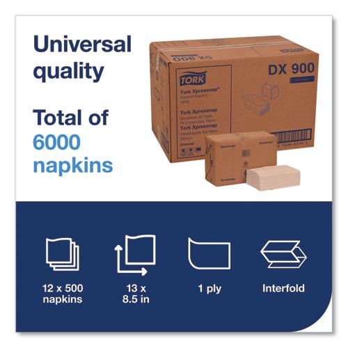 Xpressnap Interfold Dispenser Napkins, 1-Ply, Bag-Pack, 13 x 8.5", White, 6000/Carton. Picture 3