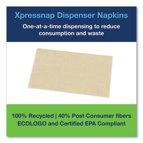 Xpressnap Interfold Dispenser Napkins, 2-Ply, Bag-Pack, 13 x 8.5, Natural, 500/Pack, 12 Packs/Carton. Picture 6