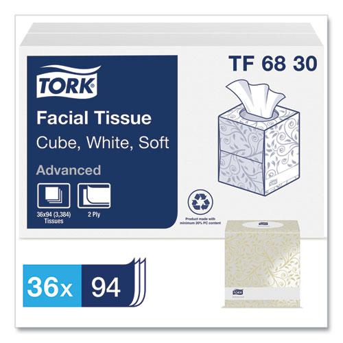 Advanced Facial Tissue, 2-Ply, White, Cube Box, 94 Sheets/Box, 36 Boxes/Carton. Picture 2