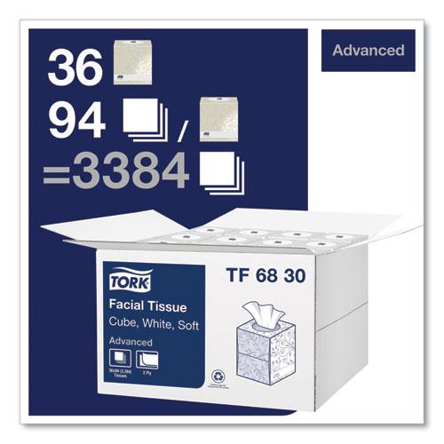 Advanced Facial Tissue, 2-Ply, White, Cube Box, 94 Sheets/Box, 36 Boxes/Carton. Picture 3