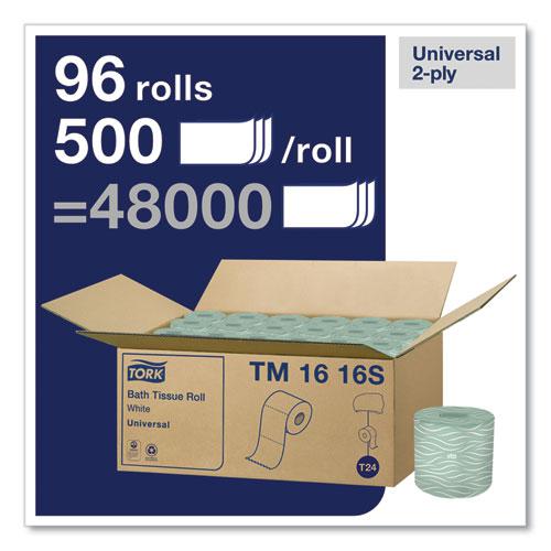 Universal Bath Tissue, Septic Safe, 2-Ply, White, 500 Sheets/Roll, 96 Rolls/Carton. Picture 3