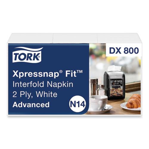 Xpressnap Fit Interfold Dispenser Napkins, 2-Ply, 6.5 x 8.39, White, 120/Pack, 36 Packs/Carton. The main picture.