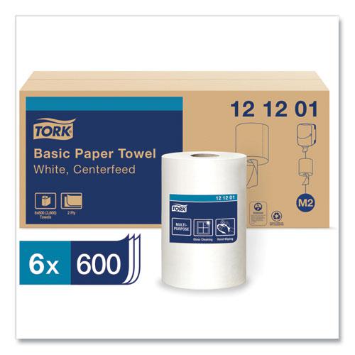 Advanced Centerfeed Hand Towel, 2-Ply, 9 x 11.8, White, 600/Roll, 6/Carton. Picture 2