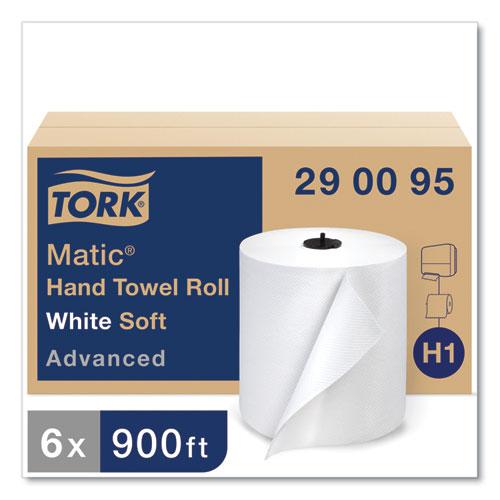Advanced Matic Hand Towel Roll, 1-Ply, 7.7" x 900 ft, White, 6 Rolls/Carton. Picture 2