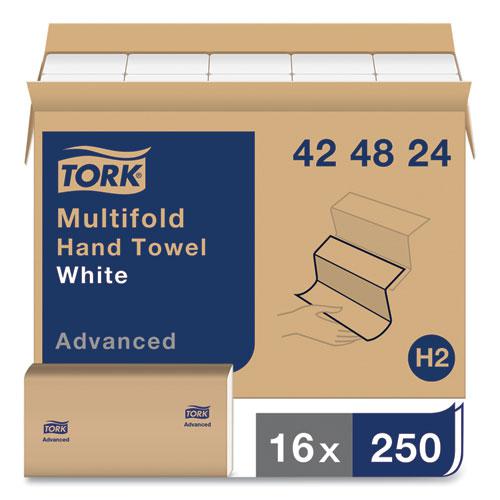 Advanced Multifold Hand Towel, 1-Ply, 9 x 9.5, White, 250/Pack, 16 Packs/Carton. Picture 2
