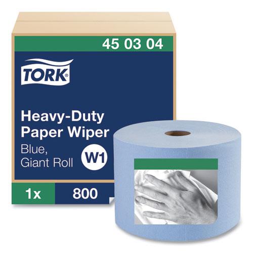 Heavy-Duty Paper Wiper, 1-Ply, 11.1" x 800 ft, Blue. Picture 2