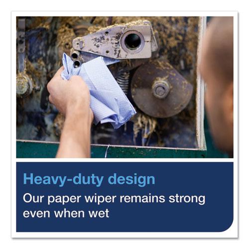 Heavy-Duty Paper Wiper, 1-Ply, 11.1" x 800 ft, Blue. Picture 7