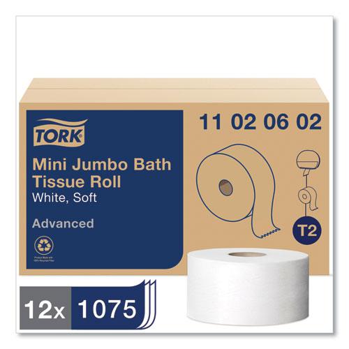 Advanced Jumbo Bath Tissue, Septic Safe, 2-Ply, White, 3.48" x 751 ft, 12 Rolls/Carton. Picture 2
