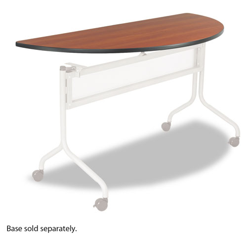 Impromptu Series Mobile Training Table Top, Half Round, 48w x 24d, Cherry. Picture 1