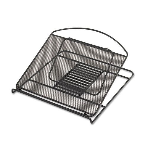 Onyx Mesh Laptop Stand, 12.25" x 12.25" x 2", Black. Picture 2