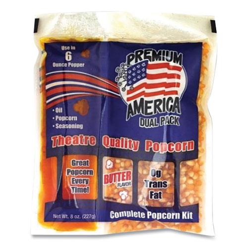 Premium America Popcorn, Butter, 8 oz Pack, 36/Carton. Picture 1