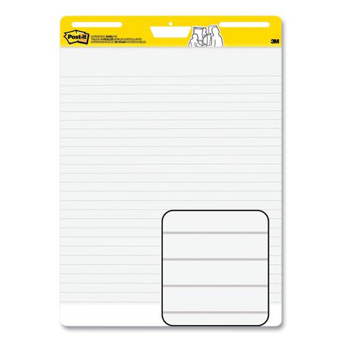 Vertical-Orientation Self-Stick Easel Pads, Wide Ruled, 25 x 30, White, 30 Sheets/Pad, 6 Pads/Pack. Picture 3