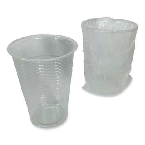Translucent Plastic Cold Cups, Individually Wrapped, 9 oz, Polypropylene, 1,000/Carton. Picture 3