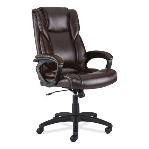 Alera Brosna Series Mid-Back Task Chair, Supports Up to 250 lb, 18.15" to 21.77" Seat Height, Brown Seat/Back, Brown Base. The main picture.