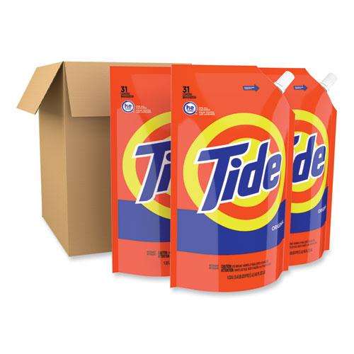 Pouch HE Liquid Laundry Detergent, Tide Original Scent, 35 Loads, 45 oz, 3/Carton. Picture 4