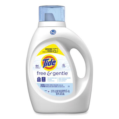 Free and Gentle Liquid Laundry Detergent, Unscented, 92 oz Bottle. Picture 1