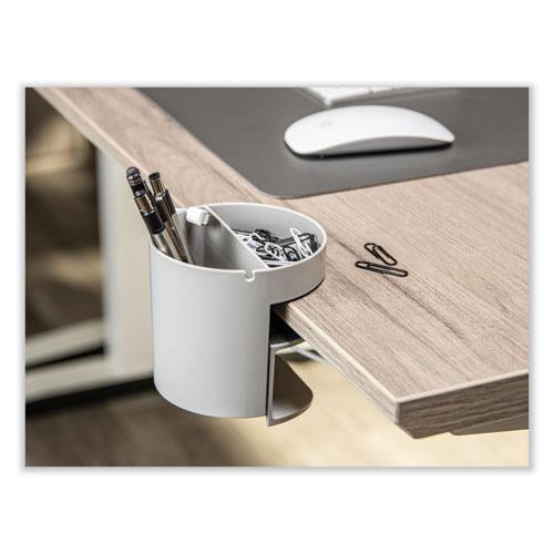 Standing Desk Small Desk Organizer, Two Sections, 3.85 x 3.85 x 3.54, Gray. Picture 5
