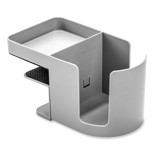 Standing Desk Cup Holder Organizer, Two Sections, 3.94 x 7.04 x 3.54, Gray. Picture 7