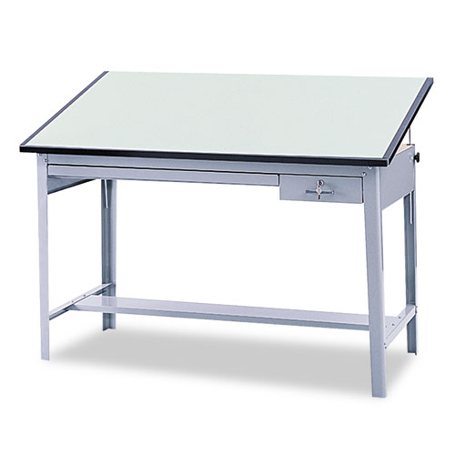 Precision Drafting Table Top, Rectangular, 72w x 37.5d, Green. Picture 2
